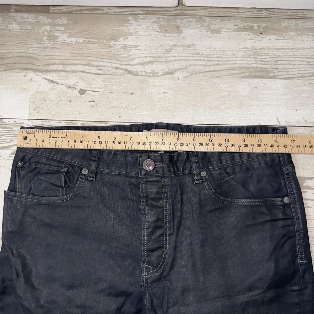 Banana Republic Jeans Mens 34x32 Gray Regular Fit Straight Denim Stretch